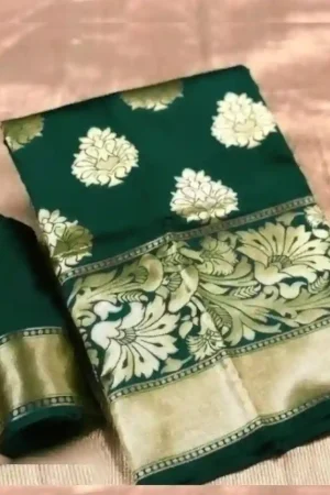 green silk saree