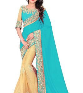 Georgette Designer Embroidered Saree with Blouse