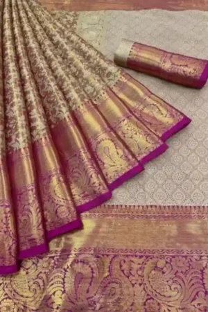 Shilpa Shetty Kundra Purple Soft Silk Saree