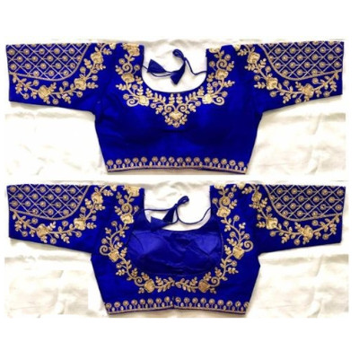 heavy embroidered malbari silk blouse