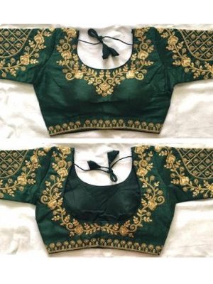 Heavy Embroidered Malbari Silk Blouse
