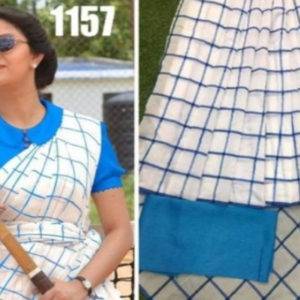 Bollywood Style Checkered Cotton Silk Saree