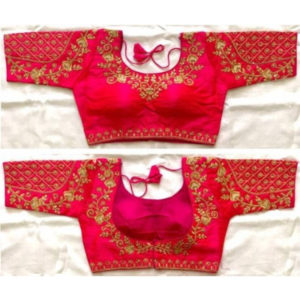 Heavy Embroidered Malbari Silk Stitched Blouse