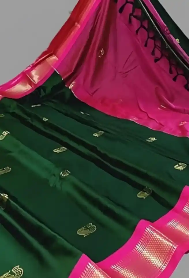 Green Rangoli Silk Embroidered Saree