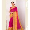 Pink Cotton Silk Banarasi Silk Saree with Blouse Piece