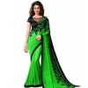 green-embroidery-georgette-saree