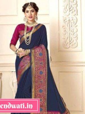 Blue Woven Design Saree
