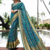 Bridal Navy Blue Designer Paithani Poly Silk Jacquard Party wear Saree