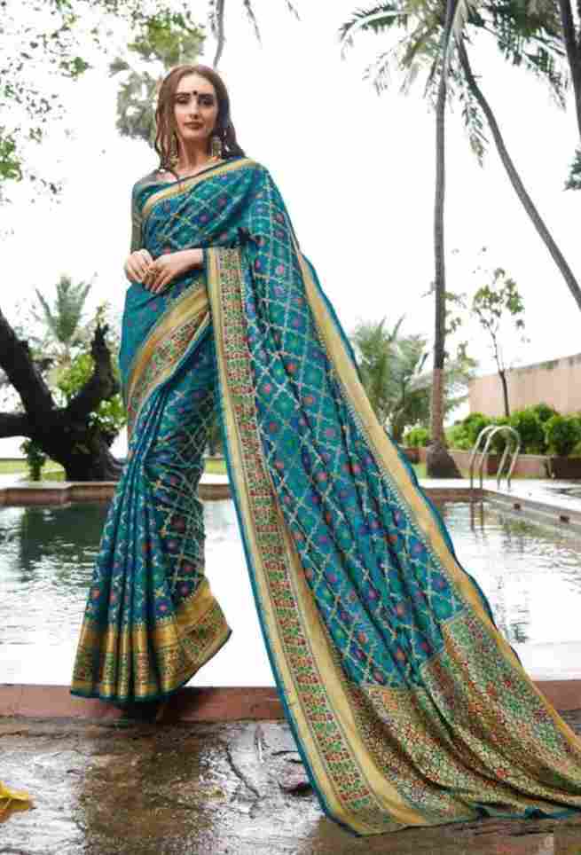 Bridal Navy Blue Designer Paithani Poly Silk Jacquard Party wear Saree