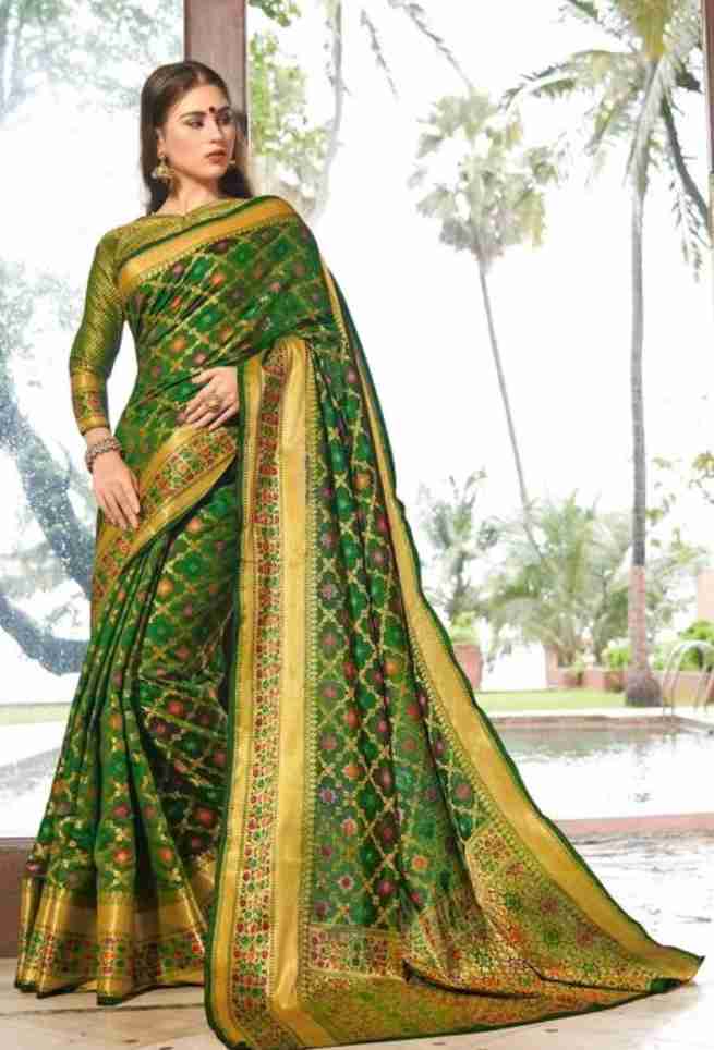 Bridal Green Designer Paithani Poly Silk Jacquard Party wear Saree