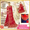 Bridal Saree-Red Embroidered Georgette Saree