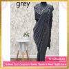 Balloon Lycra Sequence Border Ready to Wear Ruffle Saree with Stitched Blouse