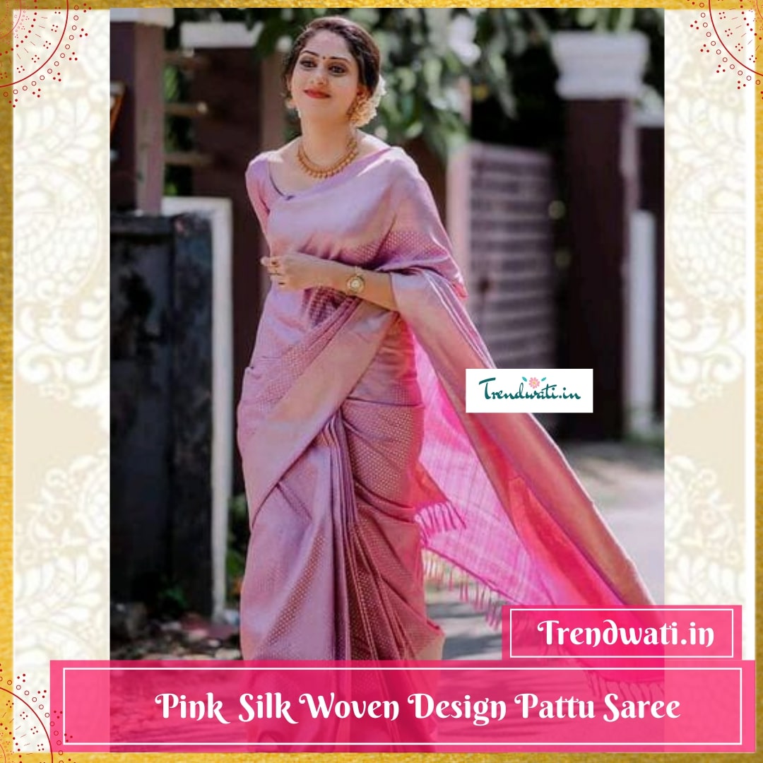 Pink Silk Woven Design Pattu Saree