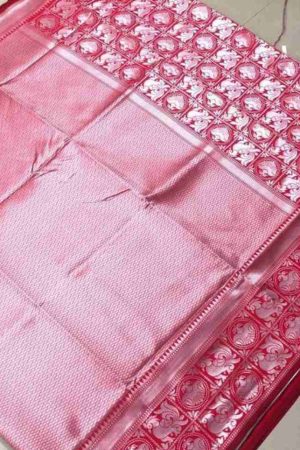 Pink Silk Woven Design Pattu Saree