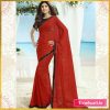 Shilpa Shetty Kundra Red Silk Blend Saree
