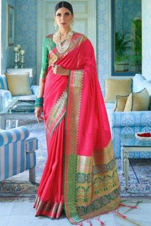 Paithani Silk Floral Saree in Fuzzy Wuzzy Brown Color