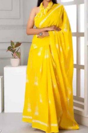 Buy Yellow Floral Saree Online