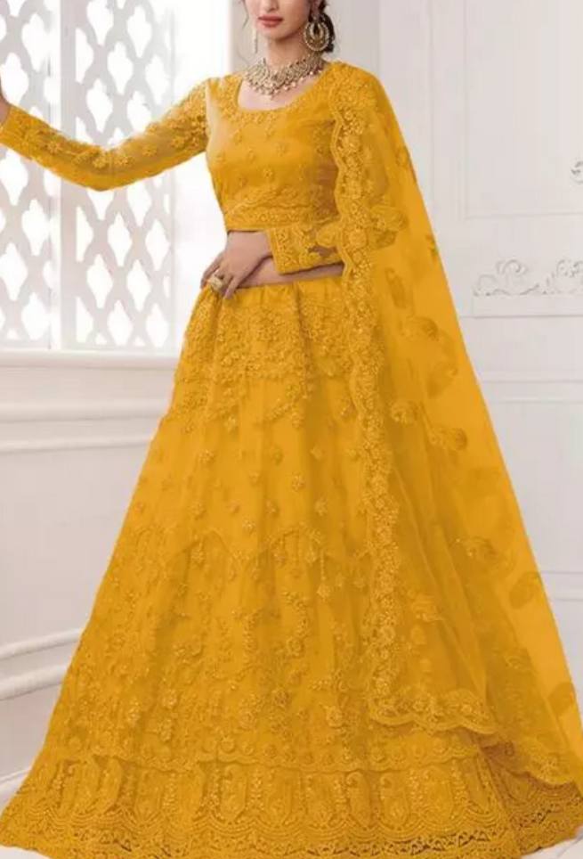 Buy Yellow Bandhani Lehenga for Women Online from India's Luxury Designers  2023