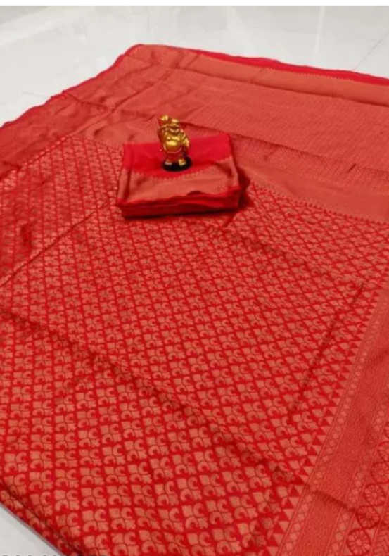 Buy Cherry Red Silk Saree Zari Work Floral Border Online