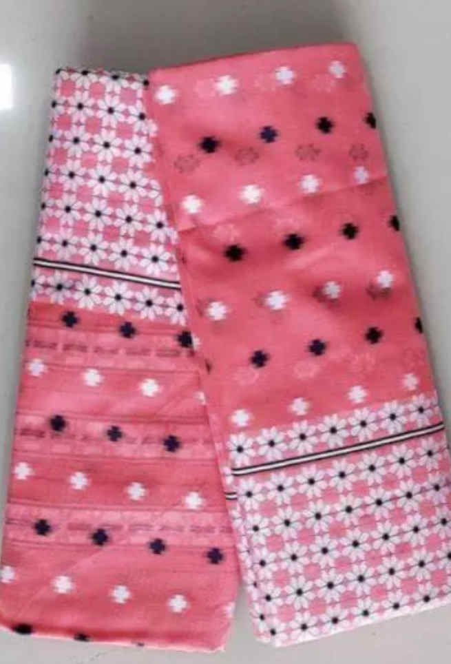 Buy White Black Polka Dot Pink Cotton Saree Online