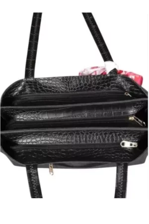 Buy Black Handbag Abstract Design Online
