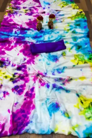Colourful Multi-Colour Silk Saree